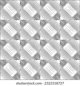 Vector pattern with symmetrical elements . Modern stylish abstract texture. Repeating geometric tiles from striped elements. Black and white pattern.