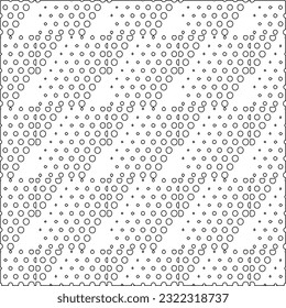 Vector pattern with symmetrical elements . Modern stylish abstract texture. Repeating geometric tiles from striped elements. Black and white pattern.