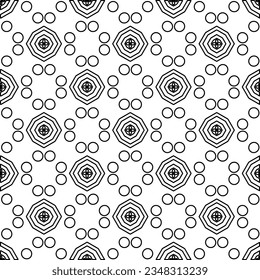 Vector pattern with symmetrical elements . Modern stylish abstract texture. Repeating geometric tiles from striped elements.Black and white pattern.