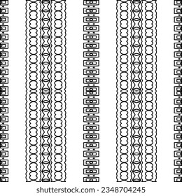 Vector pattern with symmetrical elements . Modern stylish abstract texture. Repeating geometric tiles from striped elements.Black and white pattern.