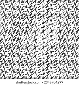 Vector pattern with symmetrical elements . Modern stylish abstract texture. Repeating geometric tiles from striped elements.Black and white pattern.