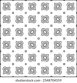 Vector pattern with symmetrical elements . Modern stylish abstract texture. Repeating geometric tiles from striped elements.Black and white pattern.