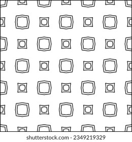 Vector pattern with symmetrical elements . Modern stylish abstract texture. Repeating geometric tiles from striped elements.Black and white pattern.