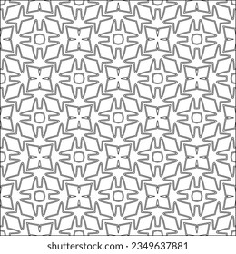 Vector pattern with symmetrical elements . Modern stylish abstract texture. Repeating geometric tiles from striped elements.Black and white pattern.
