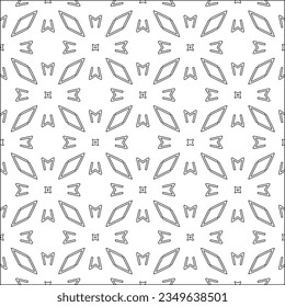 Vector pattern with symmetrical elements . Modern stylish abstract texture. Repeating geometric tiles from striped elements.Black and white pattern.