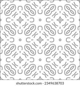 Vector pattern with symmetrical elements . Modern stylish abstract texture. Repeating geometric tiles from striped elements.Black and white pattern.