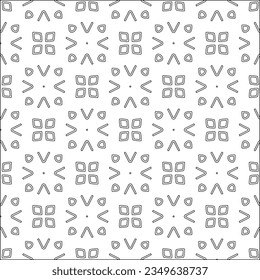 Vector pattern with symmetrical elements . Modern stylish abstract texture. Repeating geometric tiles from striped elements.Black and white pattern.