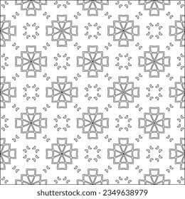 Vector pattern with symmetrical elements . Modern stylish abstract texture. Repeating geometric tiles from striped elements.Black and white pattern.