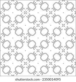 Vector pattern with symmetrical elements . Modern stylish abstract texture. Repeating geometric tiles from striped elements.Black and white pattern.