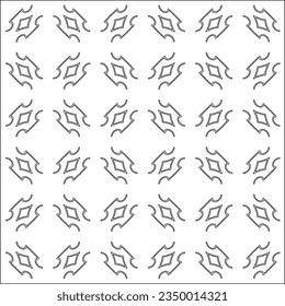 Vector pattern with symmetrical elements . Modern stylish abstract texture. Repeating geometric tiles from striped elements.Black and white pattern.