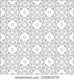 Vector pattern with symmetrical elements . Modern stylish abstract texture. Repeating geometric tiles from striped elements.Black and white pattern.