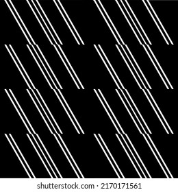 Vector pattern with symmetrical elements . Monochrome striped background.Black patterns.