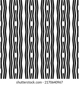 Vector pattern with symmetrical elements . Monochrome striped background.Black patterns.
