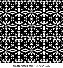 Vector pattern with symmetrical elements . Monochrome striped background.Black patterns.