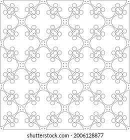 Vector pattern with symmetrical elements . Repeating geometric tiles from striped elements.Black and white pattern.