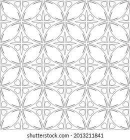 Vector pattern with symmetrical elements . Repeating geometric tiles from striped elements.