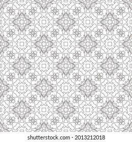 Vector pattern with symmetrical elements . Repeating geometric tiles from striped elements.