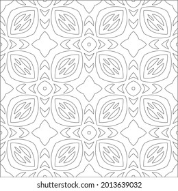 Vector pattern with symmetrical elements . Repeating geometric tiles from striped elements.