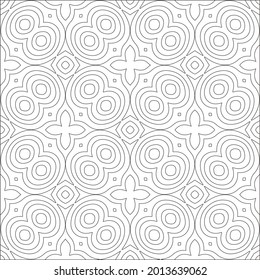 Vector pattern with symmetrical elements . Repeating geometric tiles from striped elements.