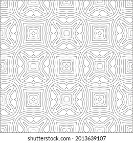 Vector pattern with symmetrical elements . Repeating geometric tiles from striped elements.