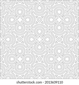 Vector pattern with symmetrical elements . Repeating geometric tiles from striped elements.