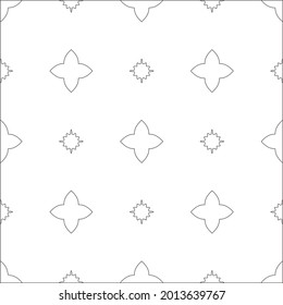 Vector pattern with symmetrical elements . Repeating geometric tiles from striped elements.