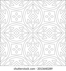 Vector pattern with symmetrical elements . Repeating geometric tiles from striped elements.