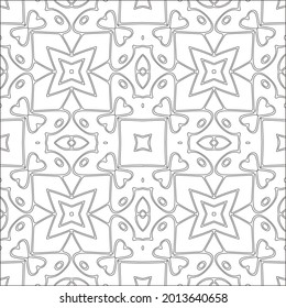 Vector pattern with symmetrical elements . Repeating geometric tiles from striped elements.