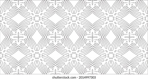 Vector pattern with symmetrical elements . Repeating geometric tiles from striped elements.