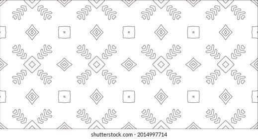Vector pattern with symmetrical elements . Repeating geometric tiles from striped elements.