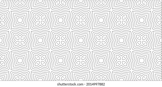 Vector pattern with symmetrical elements . Repeating geometric tiles from striped elements.