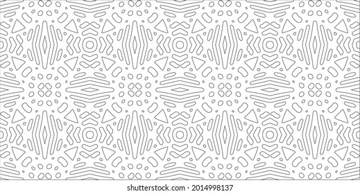 Vector pattern with symmetrical elements . Repeating geometric tiles from striped elements.