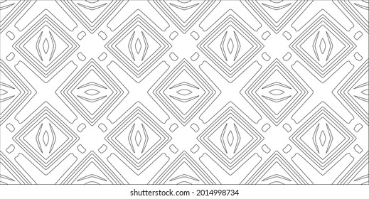 Vector pattern with symmetrical elements . Repeating geometric tiles from striped elements.