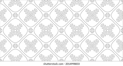 Vector pattern with symmetrical elements . Repeating geometric tiles from striped elements.