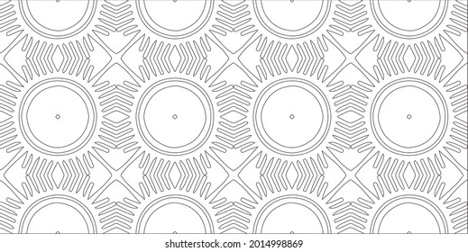 Vector pattern with symmetrical elements . Repeating geometric tiles from striped elements.
