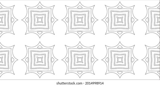 Vector pattern with symmetrical elements . Repeating geometric tiles from striped elements.