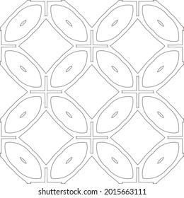 Vector pattern with symmetrical elements . Repeating geometric tiles from striped elements.