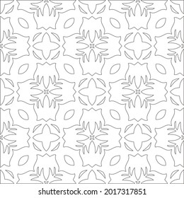 Vector pattern with symmetrical elements . Repeating geometric tiles from striped elements.
