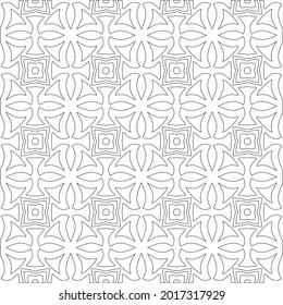 Vector pattern with symmetrical elements . Repeating geometric tiles from striped elements.