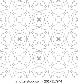 Vector pattern with symmetrical elements . Repeating geometric tiles from striped elements.