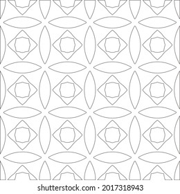 Vector pattern with symmetrical elements . Repeating geometric tiles from striped elements.