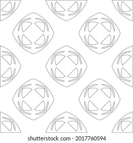 Vector pattern with symmetrical elements . Repeating geometric tiles from striped elements.