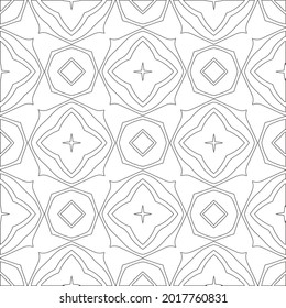 Vector pattern with symmetrical elements . Repeating geometric tiles from striped elements.
