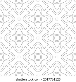 Vector pattern with symmetrical elements . Repeating geometric tiles from striped elements.