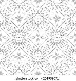 Vector pattern with symmetrical elements . Repeating geometric tiles from striped elements.