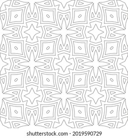 Vector pattern with symmetrical elements . Repeating geometric tiles from striped elements.