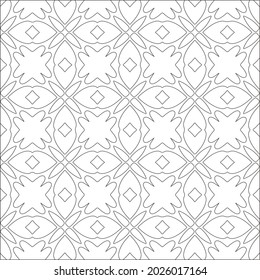 Vector pattern with symmetrical elements . Repeating geometric tiles from striped elements. black patterns.