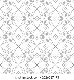 Vector pattern with symmetrical elements . Repeating geometric tiles from striped elements. black patterns.