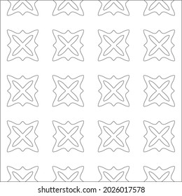 Vector pattern with symmetrical elements . Repeating geometric tiles from striped elements. black patterns.