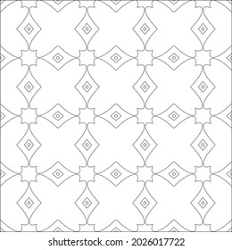 Vector pattern with symmetrical elements . Repeating geometric tiles from striped elements. black patterns.